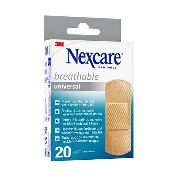 Nexcare Breathable Universal Pflaster, 25 mm x 72 mm 20 St