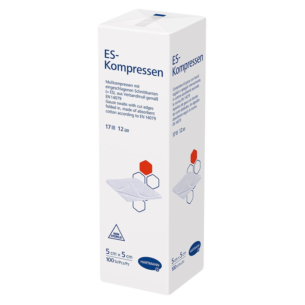 Hartmann ES-Kompressen unsteril 12- lagig 100 Stück - 5 x 5 cm 100 St
