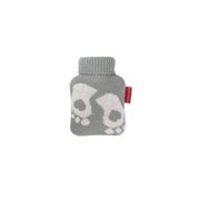 Mini-Wärmflasche 0,2 l mit Strickbezug pastellgrün Füße 1 St