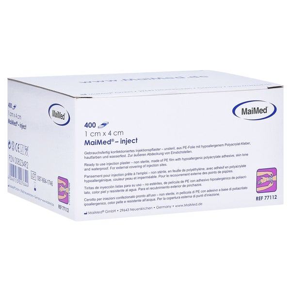 MaiMed Inject Injektionspflaster aus PE-Folie 400 Stück 1 x 4 cm 400 St