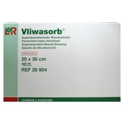 Lohmann & Rauscher Vliwasorb Superabsorber-Saugkompresse, steril, nicht klebend - 1 Packung = 10 Stück, Maße: 20 x 30 cm 10 St
