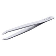 Haarpinzette, runde Spitze, satin, rostfrei, 9 cm 1 St