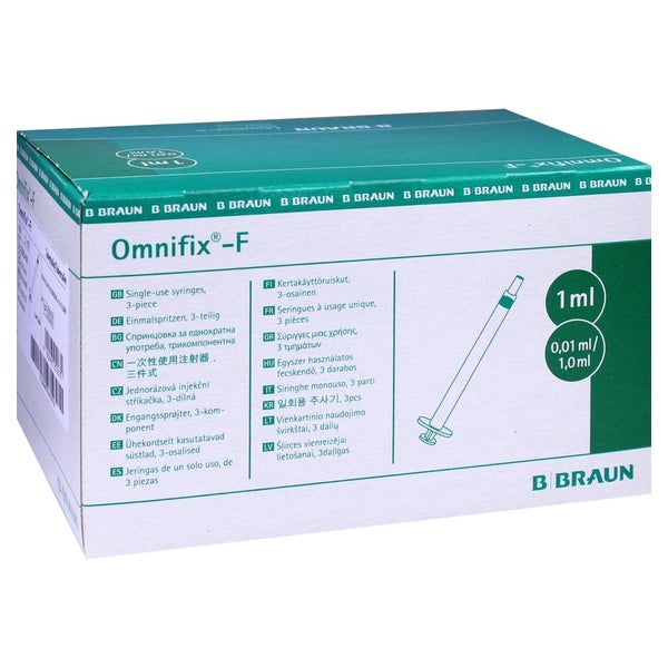 Omnifix F Tuberkulinspritzen 1 ml ohne Kanülen 100 Stück 100X1 ml