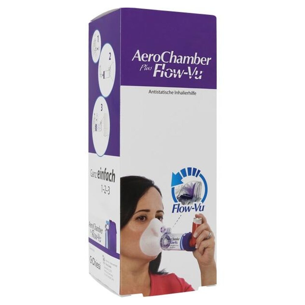 AEROCHAMBER m.kl.Maske f.Erw.u.Kdr.ab 5 Jahre lila