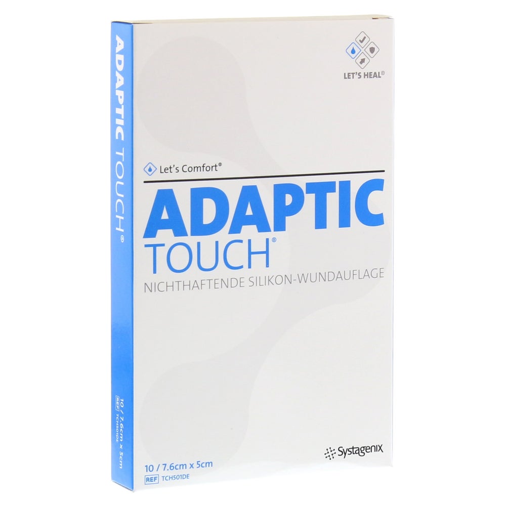 Adaptic Touch 5x7,6 cm nichthaft.Sil.Wun 10 St
