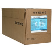Kochsalzlösung 0,9% Glasflasche 10X500 ml