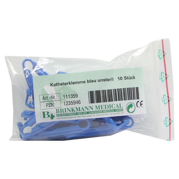 Katheterklemme blau Unsteril 10 St
