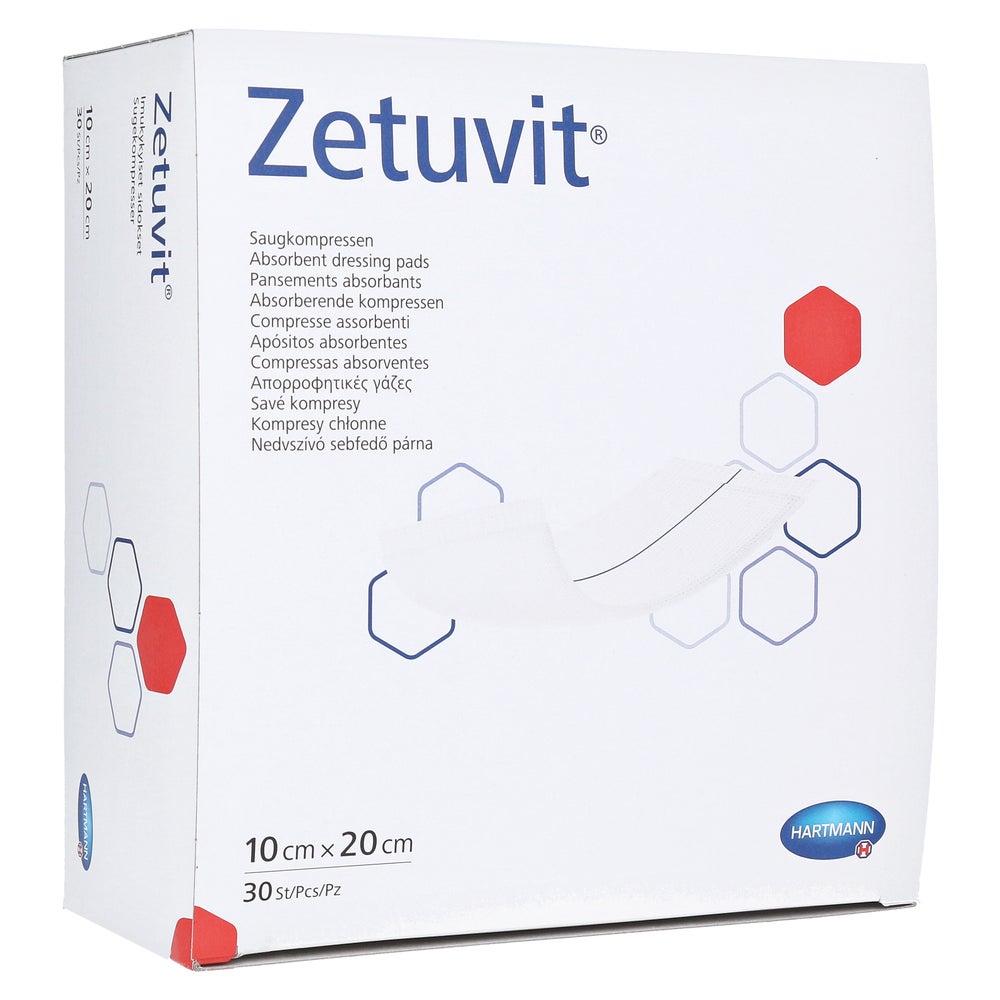 Zetuvit Saugkompressen Unsteril 10x20 cm 30 St