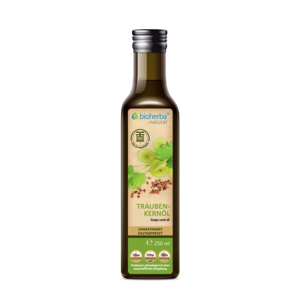 Bioherba Traubenkernöl kaltgepresst – Natürliches Traubenkernöl 250 ml