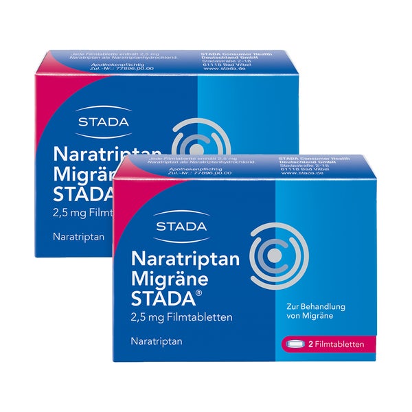 Naratriptan Migräne Stada 2,5mg 5x2 St. 2 St