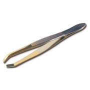 Haarpinzette gerade vergoldete Spitze, 8 cm 1 St