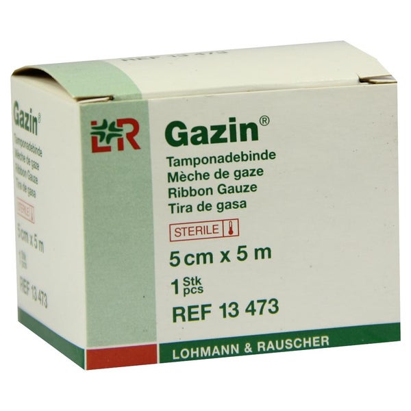 Lohmann Rauscher Gazin Tamponadebinde steril gerollt - 5 cm x 5 m 1 St