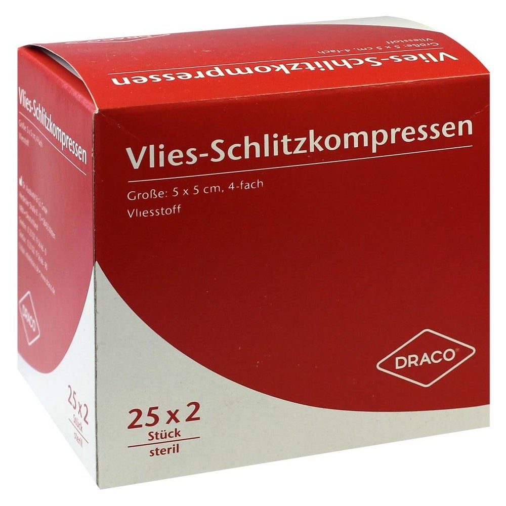 Schlitzkompressen Vlies 5x5 cm steril 4f 25X2 St
