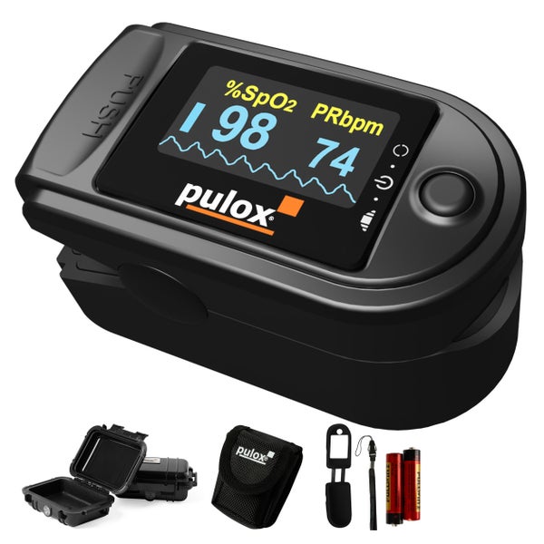 Pulox PO-200 Set - Finger-Pulsoximeter - Schwarz 1 St