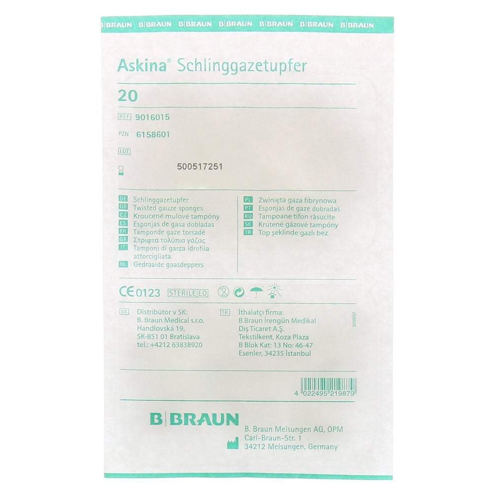 B.Braun Askina Schlinggazetupfer steril, pflaumengroß - 20 Stck 20 St