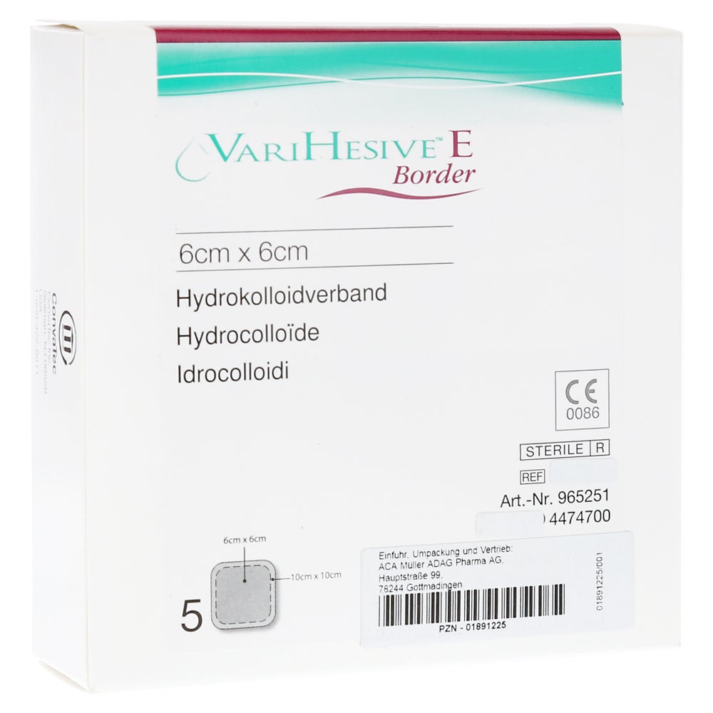 Varihesive E Border 6x6 cm HKV hydroakti 5 St
