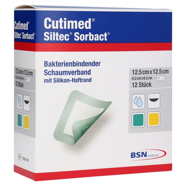 Cutimed Siltec Sorbact B PU-Verb.12,5x12 12 St
