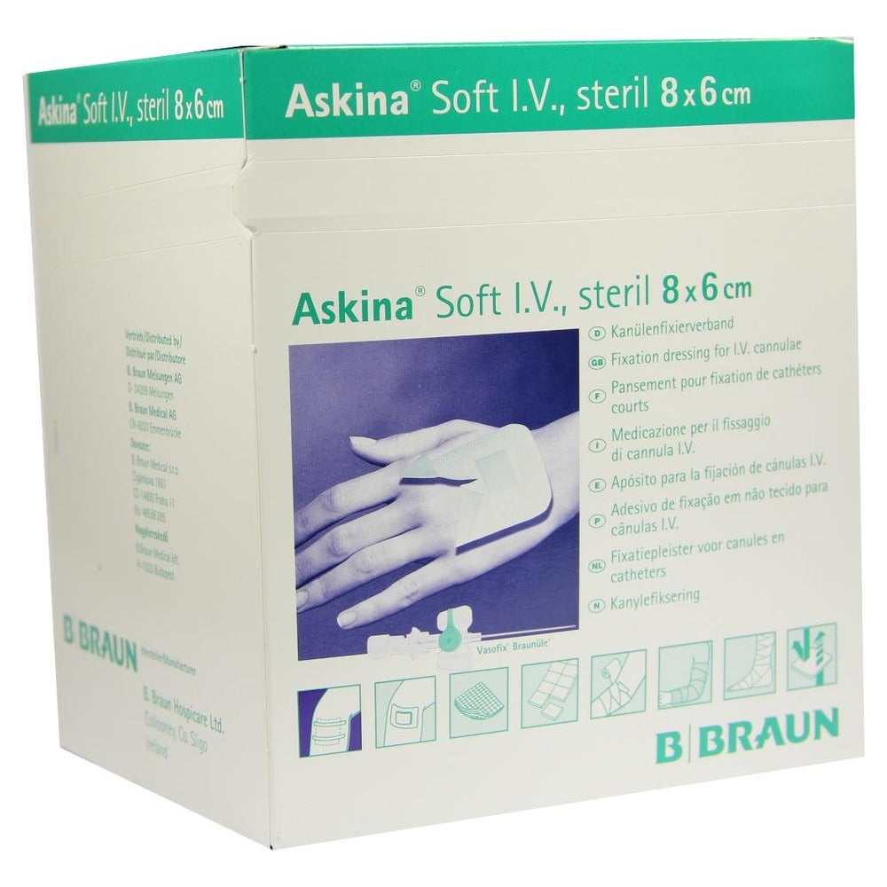 B.Braun Askina soft I.V. Fixierverband steril 6 x 8 cm (50 Stck.) 50 St