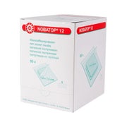 NOBA Nobatop 12 sterile Vliesstoffkompressen 6- lagig 50 x 2 Stück - 7,5 x 7,5 cm 50X2 St