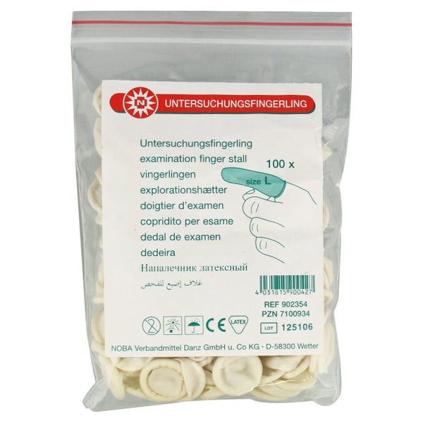 Noba Untersuchungsfingerlinge Latex 100 Stück - L 100 St