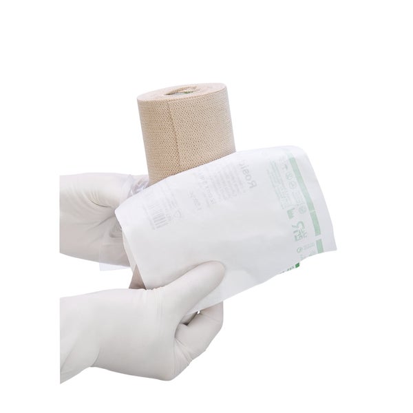 Lohmann & Rauscher Rosidal haft Kurzzugbinde, 5 m, steril, textilelastisch - 1 Packung = 6 Stück, einzeln eingesiegelt, Maße: 8 cm x 5 m 6 St
