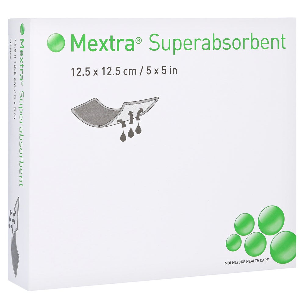 Mextra Superabsorbent Verband 12,5x12,5 10 St