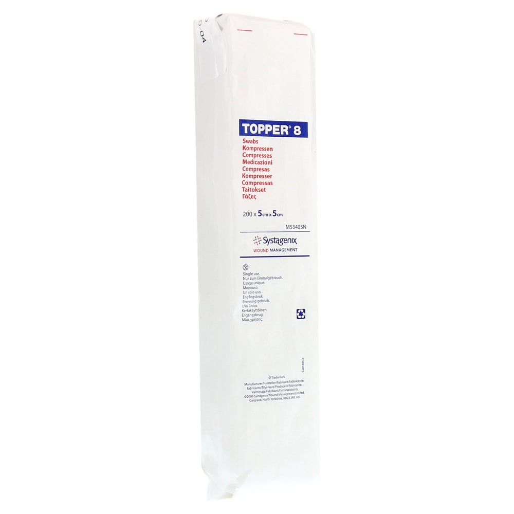 Topper 8 Kompressen 5x5 cm unsteril 200 St