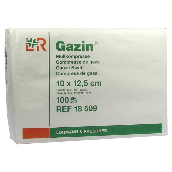 Gazin Mullkompressen 10x12,5 cm unsteril 12fach 100 St
