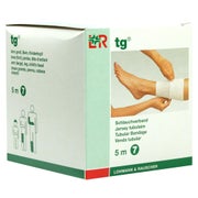 Produktabbildung: Lohmann & Rauscher tg Schlauchverband, weiß, 5 m, nahtlos gestrickt und dehnbar - 1 Stück, Gr. 7 (7,0 cm) für Arm (groß), Bein, Kinderkopf 1 St