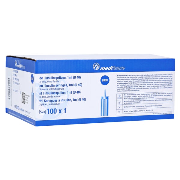 Insulinspritze 1 ml U40 100 St