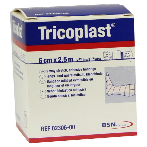 Tricoplast Pflasterbinde 6 cmx2,5 m 2306 1 St