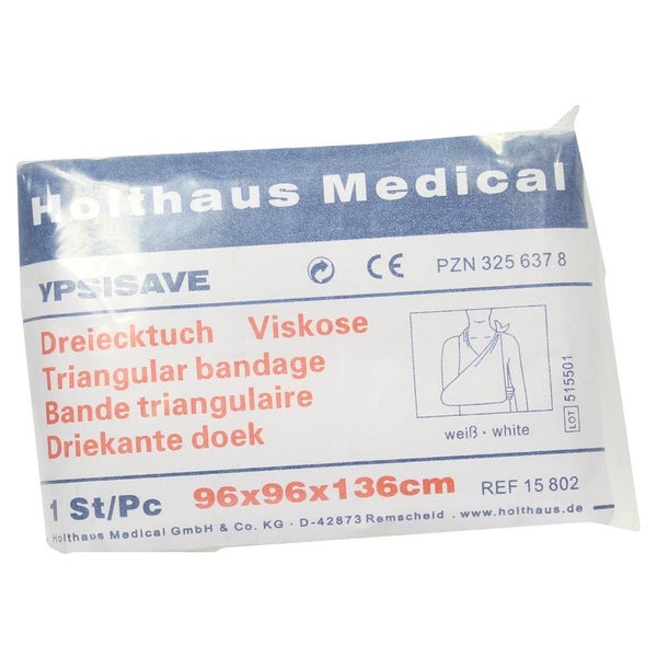 Holthaus Medical YPSISAVE Dreiecktuch, DIN 13168 - 1 Stück, Viskose, Maße: 96 x 96 x 136 cm 1 St