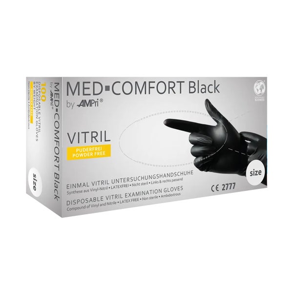 Med Comfort Black Vitril S 100 St