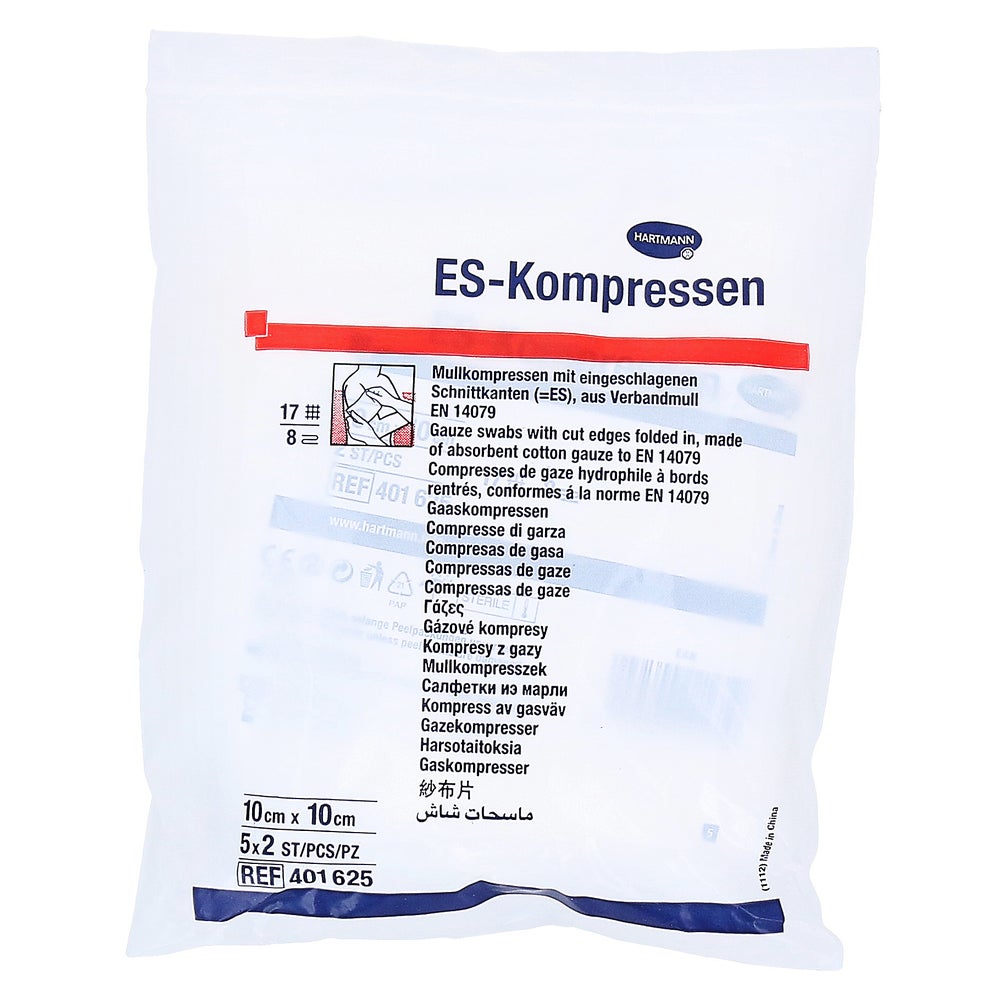 Es-kompressen Steril 10x10 cm 8fach 5X2 St