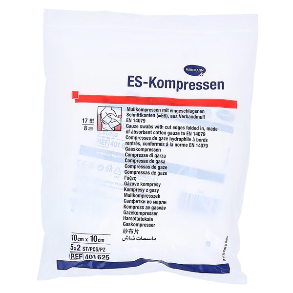 Es-kompressen Steril 10x10 cm 8fach 5X2 St