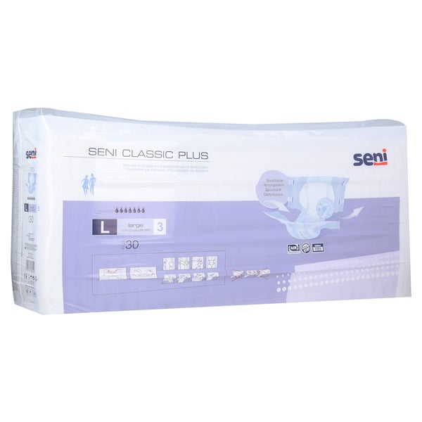 Seni Classic Plus Large Inkontinenzhosen Unisex, 100 - 150 cm, 3100 ml 30 St