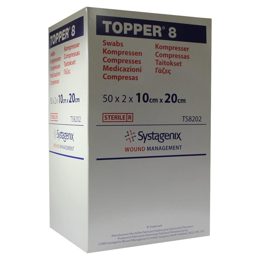 Topper 8 Kompressen 10x20 cm steril 50X2 St