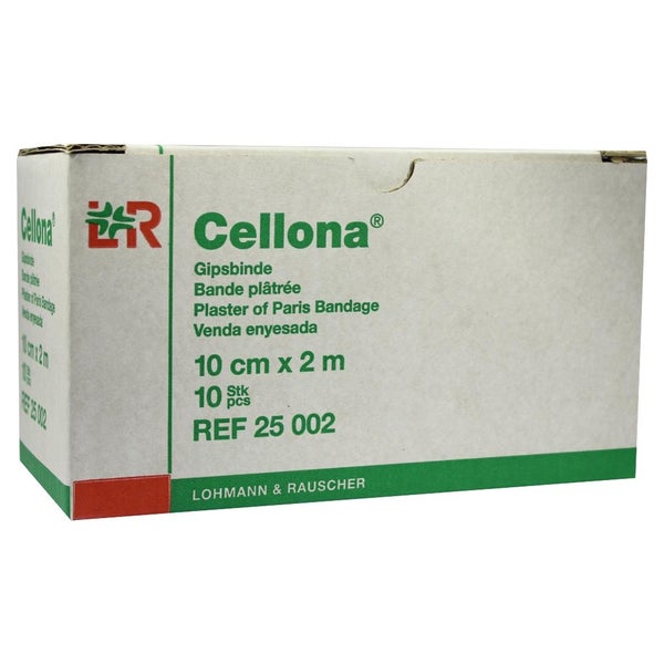 Lohmann Rauscher Cellona Gipsbinde 2 x 5 Stück - 10 cm x 2 m 2X5 St