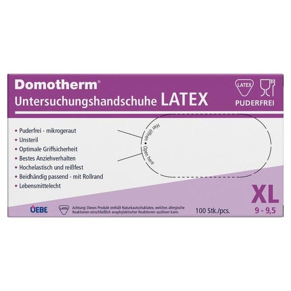 Domotherm Unt.handschuhe Latex unsteril 100 St