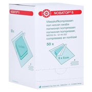 NOBA Nobatop 8 sterile Vliesstoffkompressen 4 - fach 50 x 2 Stück - 5 x 5 cm 50X2 St