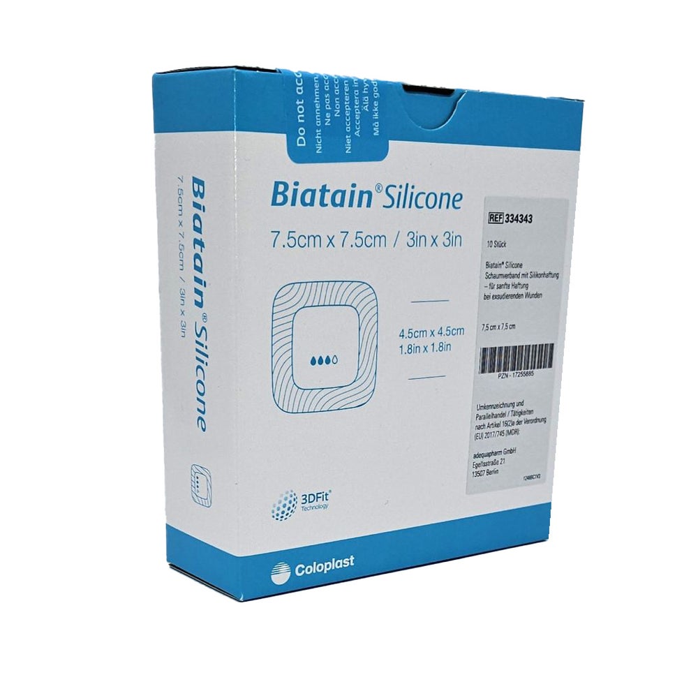 Biatain Silicone Schaumverband 7,5x7,5 c 10 St