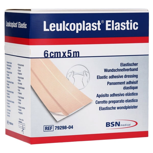 BSN Leukoplast Elastic Wundschnellverband Pflaster - 6 cm x 5 m 1 St
