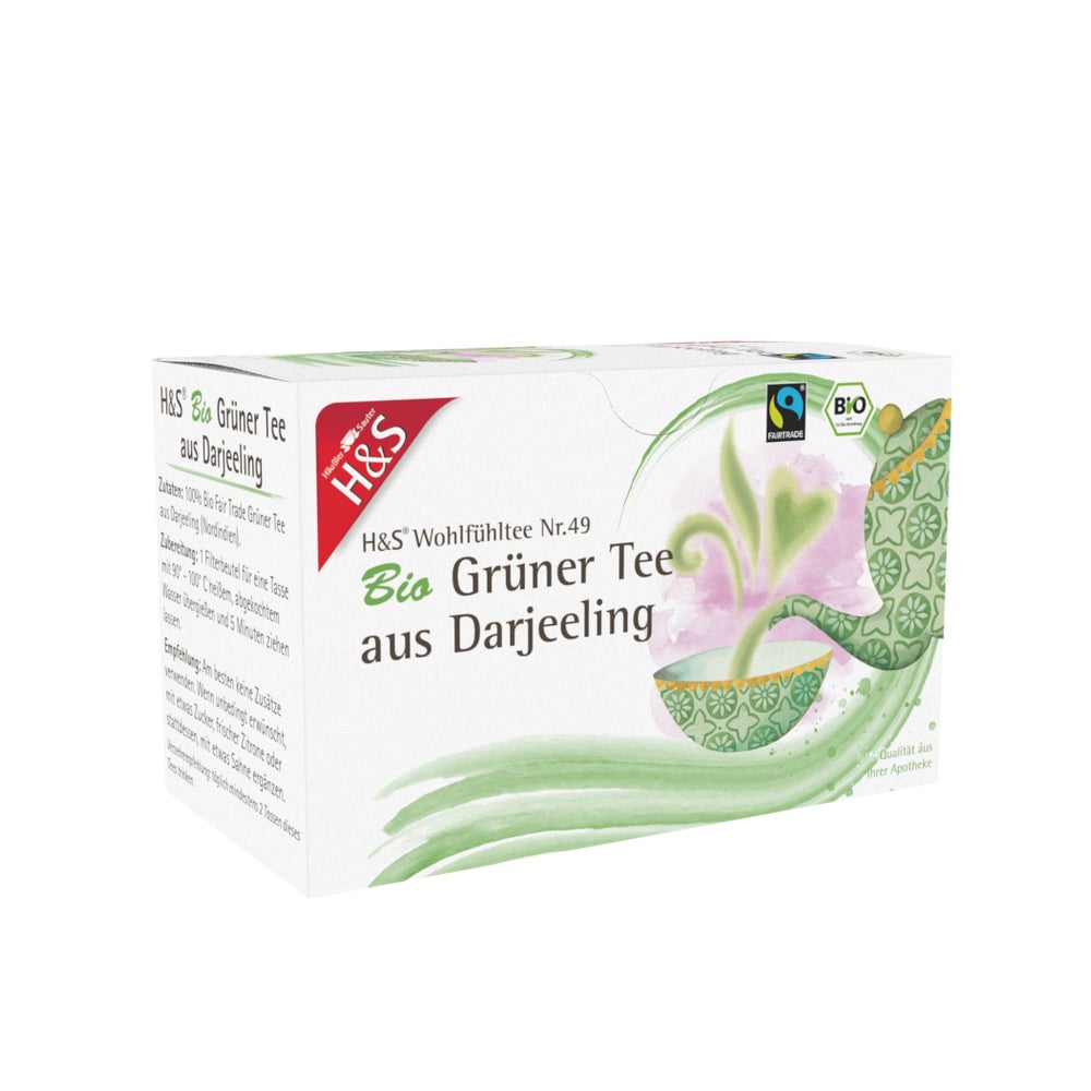 H&S Bio Grüner Tee aus Darjeeling Filter 20X2 g