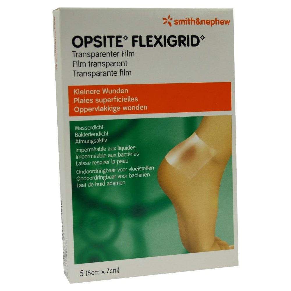 Opsite Flexigrid Transparenter Wundverband 6x7cm steril 5 St