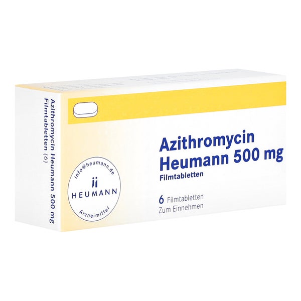 AZITHROMYCIN Heumann 500 mg Filmtabletten 6 St