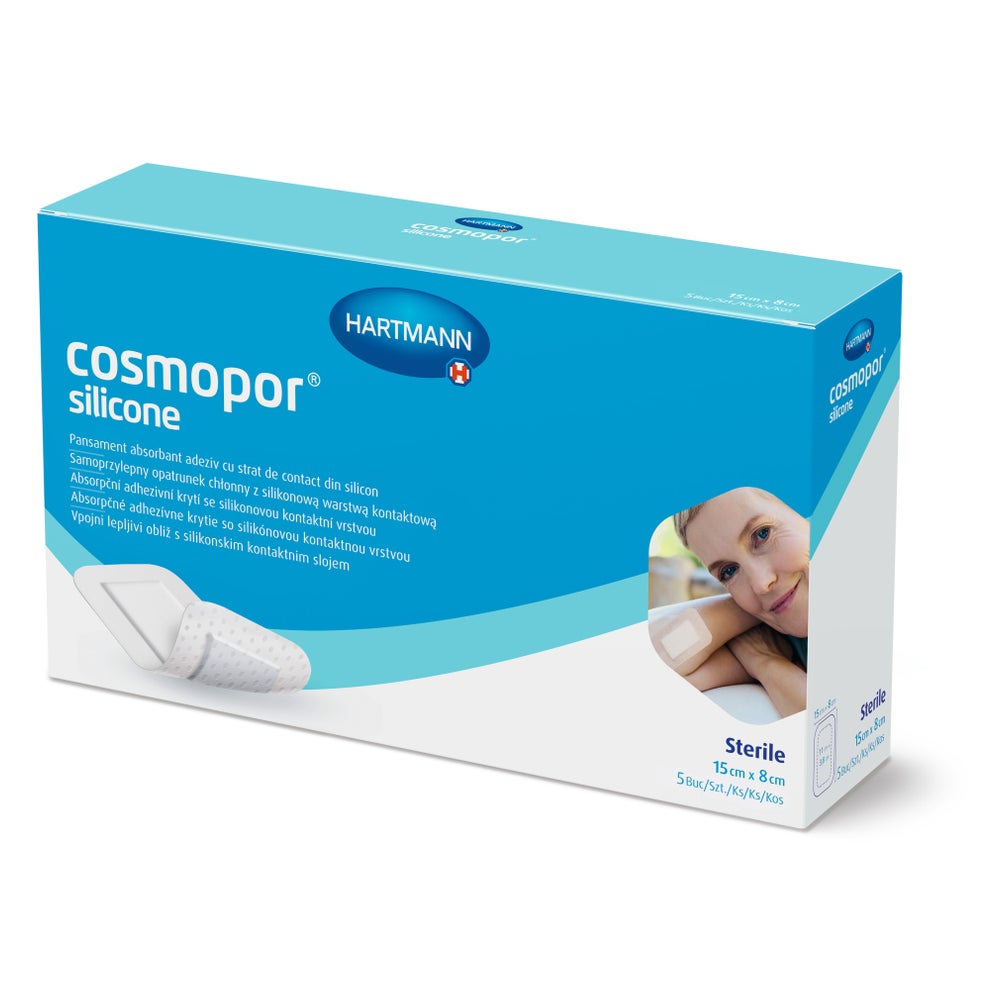 Cosmopor Silicone Wundverband 8x15 cm 5 St