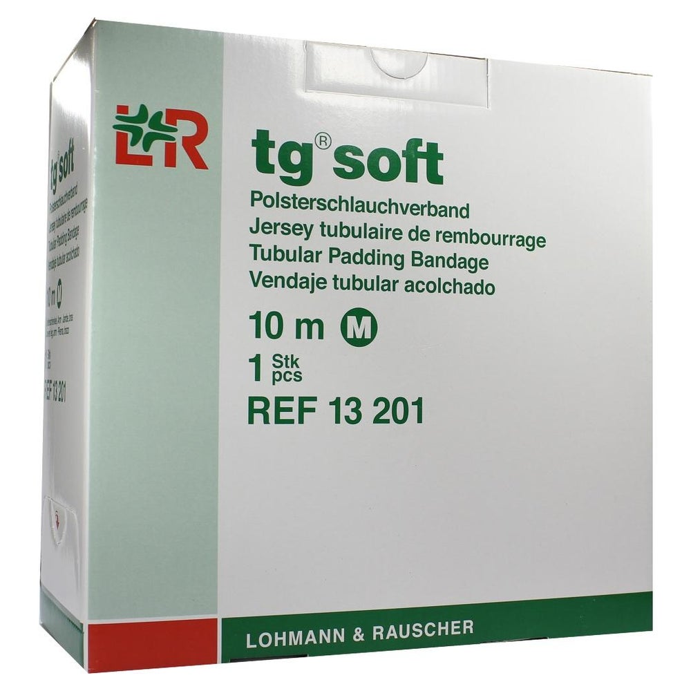 Lohmann & Rauscher tg soft Polsterschlauchverband, haftet am Cast, hautfreundlich - 1 Stück, M für Unterschenkel, Arm 1 St