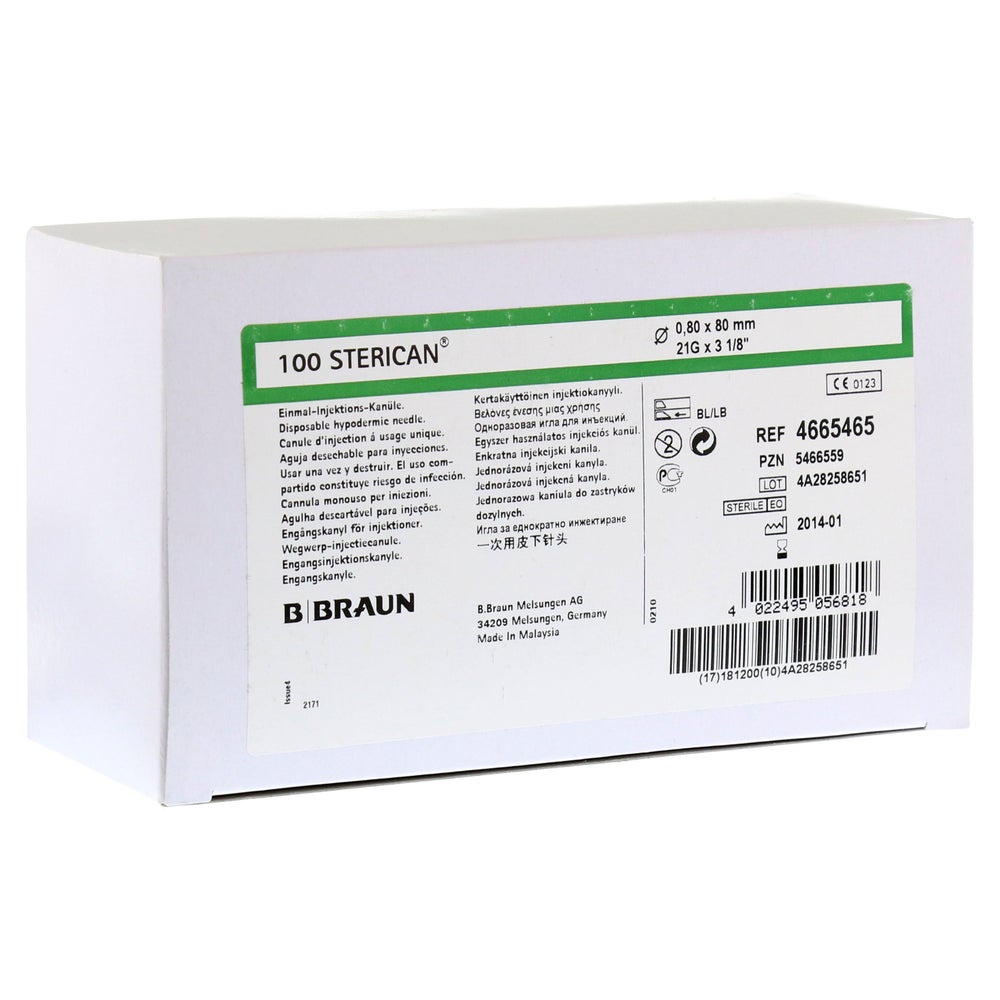 B.Braun Sterican Sonderkanülen (100 Stck.) - 0,80 mm x 25 mm, grün 100 St