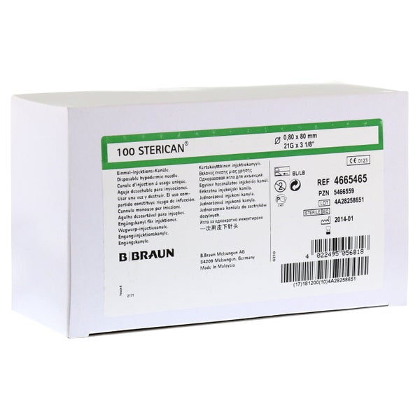B.Braun Sterican Sonderkanülen (100 Stck.) - 0,80 mm x 25 mm, grün 100 St