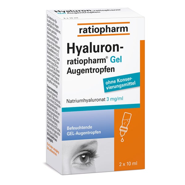 Hyaluron-ratiopharm Gel Augentropfen 2X10 ml